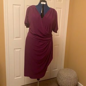 Chaps 20 W burgundy split sleeve dress!!